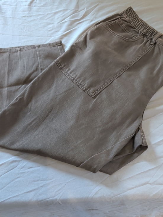 Stitch Star Pants - NWT Womens Size2X Stitch Star Brown PullOn High Rise Ankle Length Tapered Pants